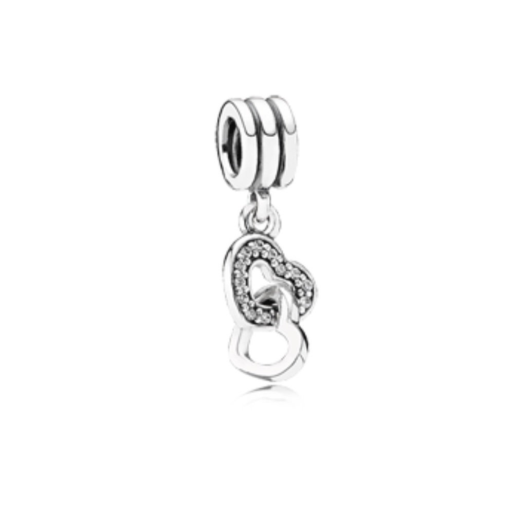 Retired Pandora Interlocking Love Dangle Charm - Pandora Store Exclusive 925